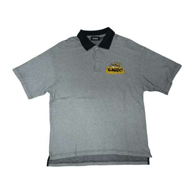 XLarge 자수로고 마이크로체크 패턴 카라티