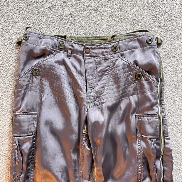 00s 빈티지 미하라 야스히로 M-51 모티브 새틴 팬츠