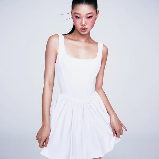 BASIC CORSET DRESS WHITE