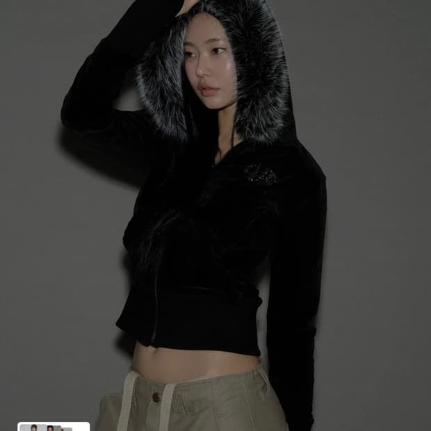플리즈노팔로우 mari fur hoodie jacket (ver2)
