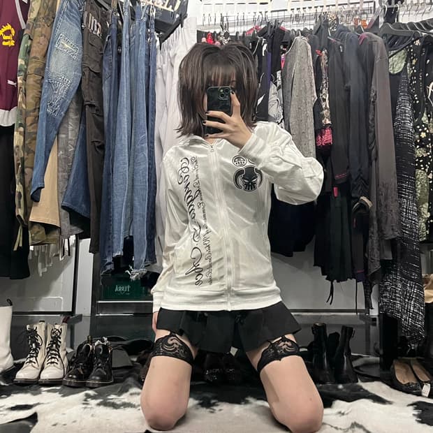 원피스 에이스 프린팅 집업