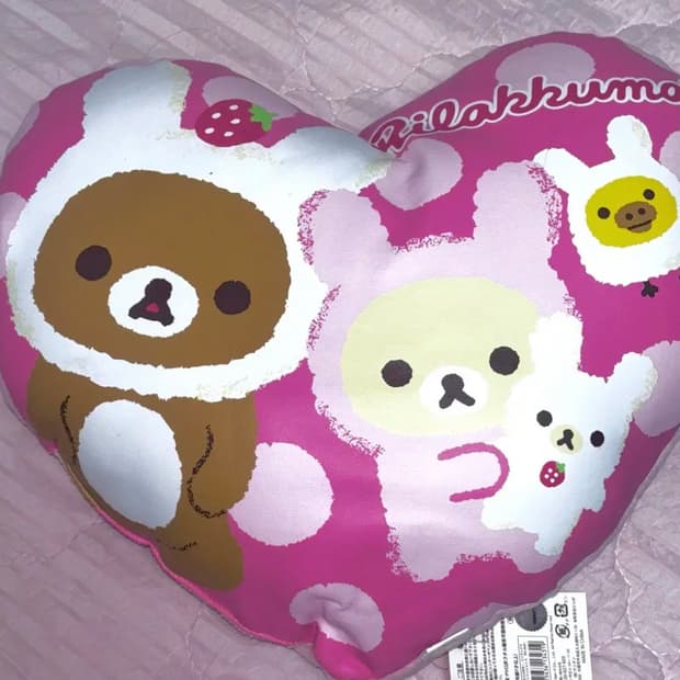 리락쿠마 딸기 시리즈 쿠션