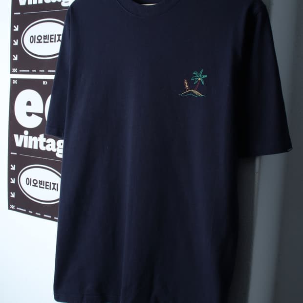 (L-XL) 커버낫 반팔 티셔츠 야자수 서핑 네이비 올드스쿨-H32965