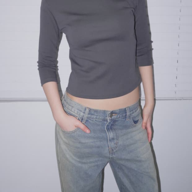 낫띵인커먼 마로 7부 티셔츠 먹색