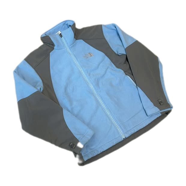 노스페이스 스카이블루 그레이 플리스 자켓