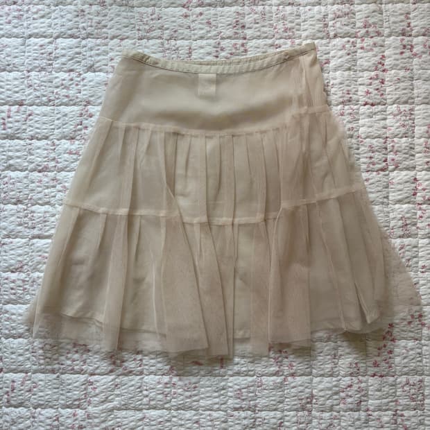 Lace see through skirt