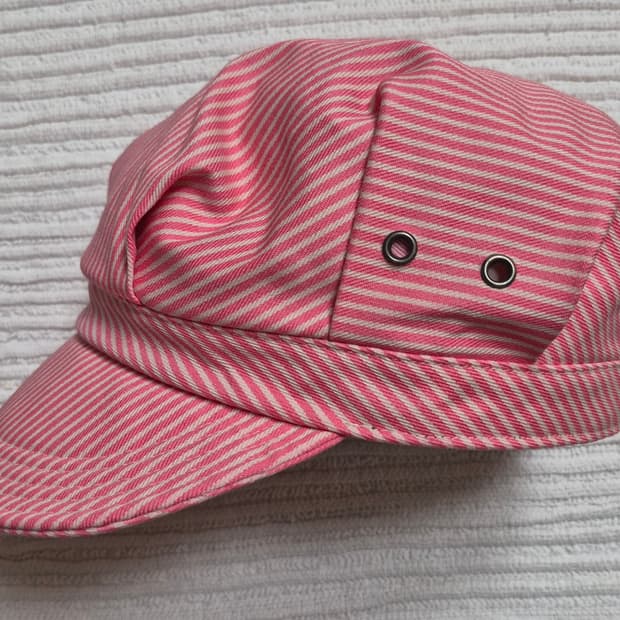 2006 SISLEY Stripe Work Cap (Pink/s~m)