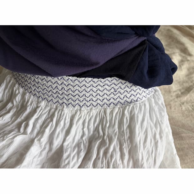 smocked skirt
