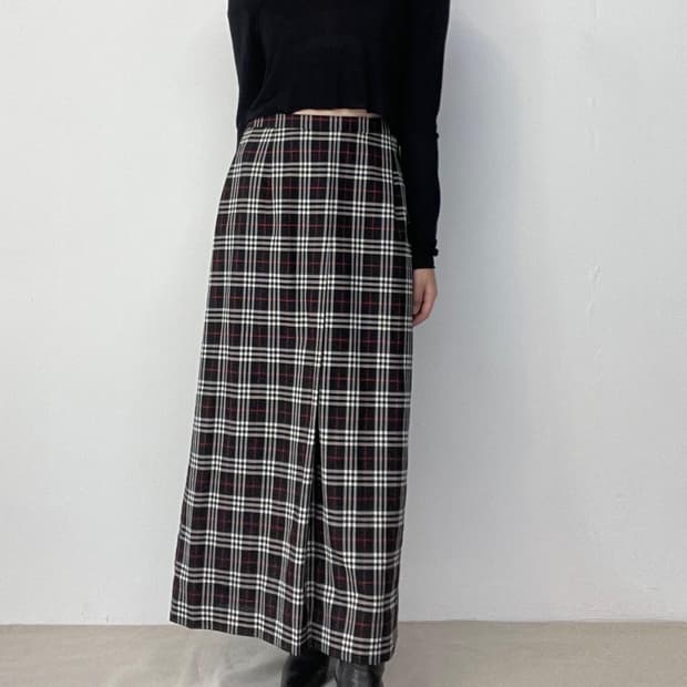 버버리 롱스커트