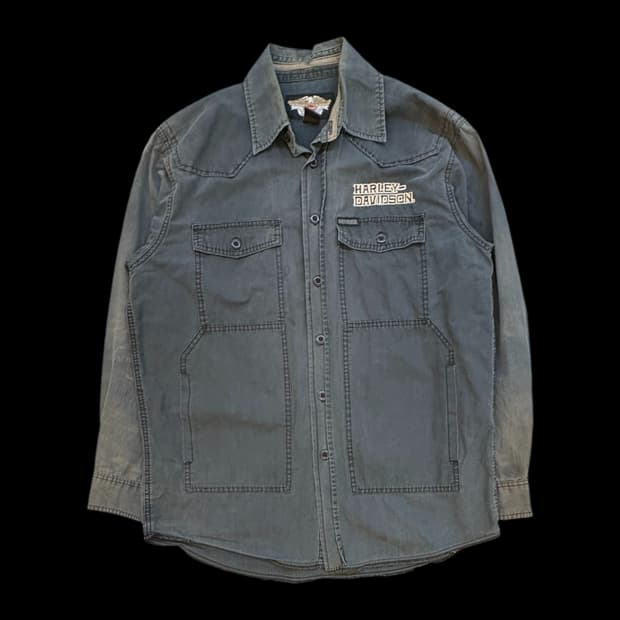 할리데이비슨 빈티지 코튼 워크 셔츠