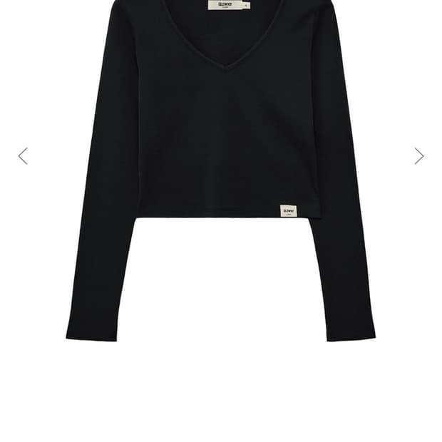 글로니 클래식 브이넥 롱슬리브