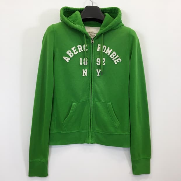 아베크롬비 Y2K 아치로고 그린 후드집업 M 