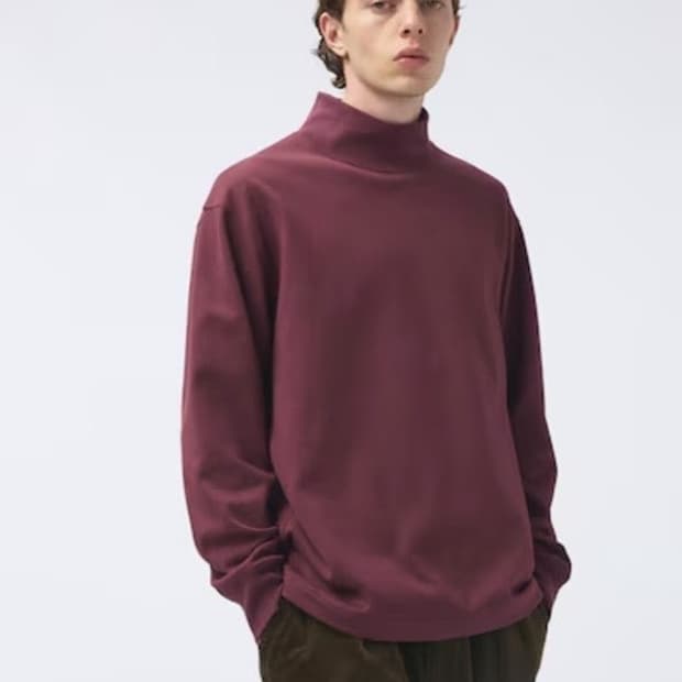 [L]유니클로U 브러시드모크넥