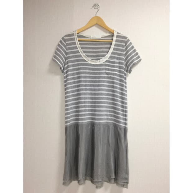 Sacai luck 사카이 럭 그레이 스트라이프 원피스