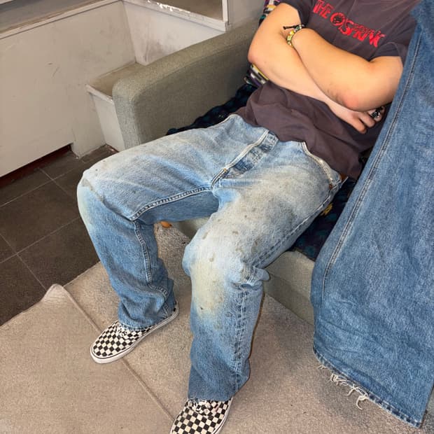 90’s Levi’s 501 USA denim hard washed