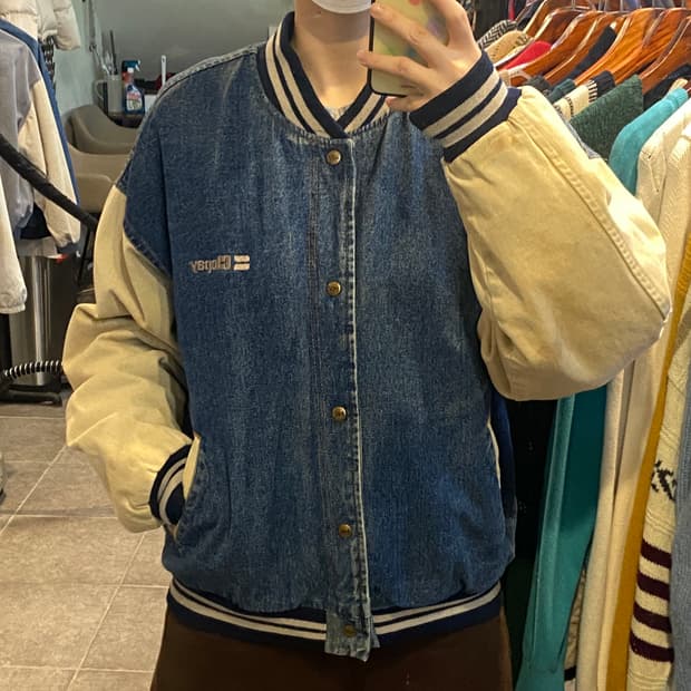 [NO.9] VTG 데님 바시티 자켓