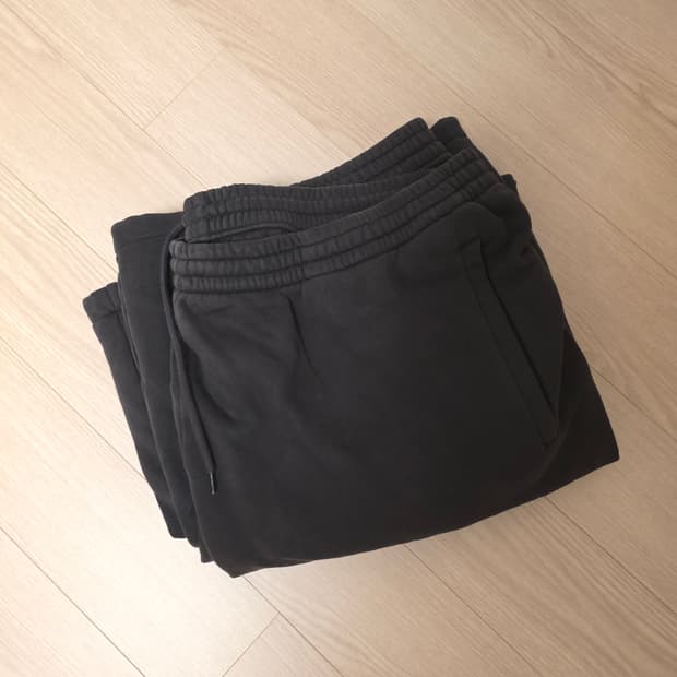 (새상품) 이지갭 헤비 더블레이어 스웻팬츠 블랙