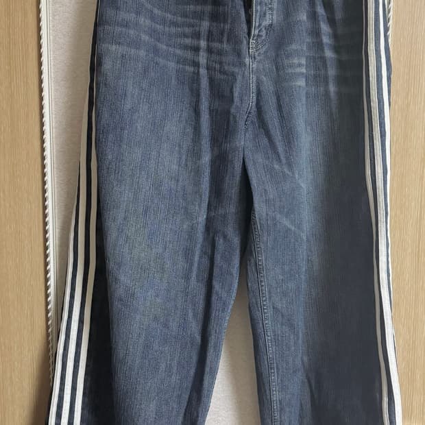 [S] 발렌시아가 아디다스 데님 배기 팬츠 중청