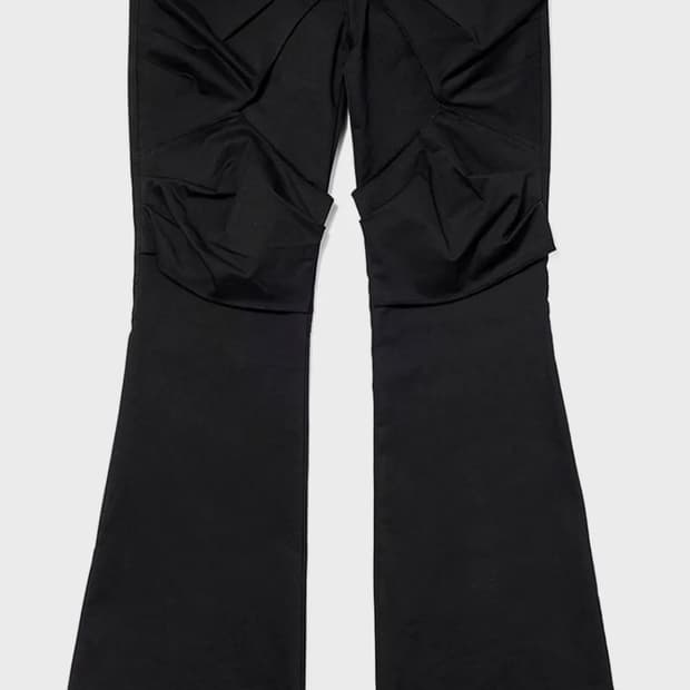 오픈와이와이 GATHERED BOOTCUT PANTS