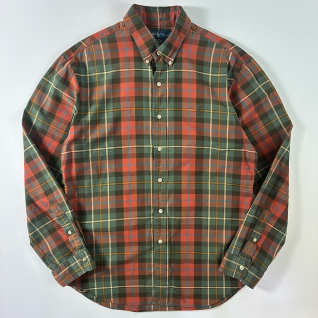 Polo  폴로 랄프로렌 자수 코튼 타탄체크 셔츠 