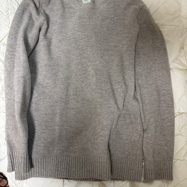 Adam's fig leaf 100%램스울 니트 베이지 49000원