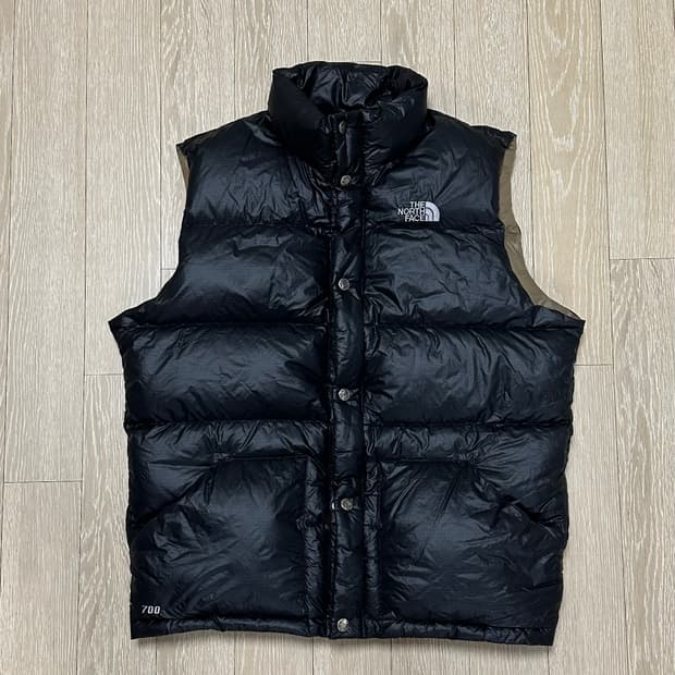 노스페이스 700 유광 패딩 조끼 100