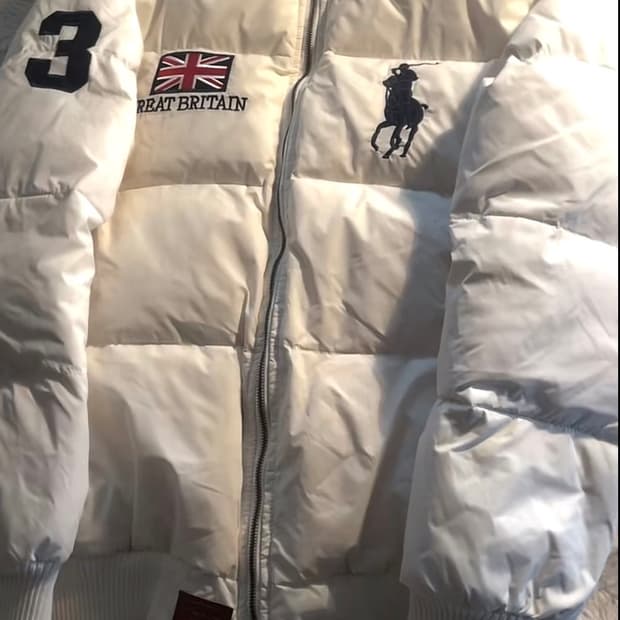 폴로 성조기패딩 사이즈 교환하실분  XL->M,L,S