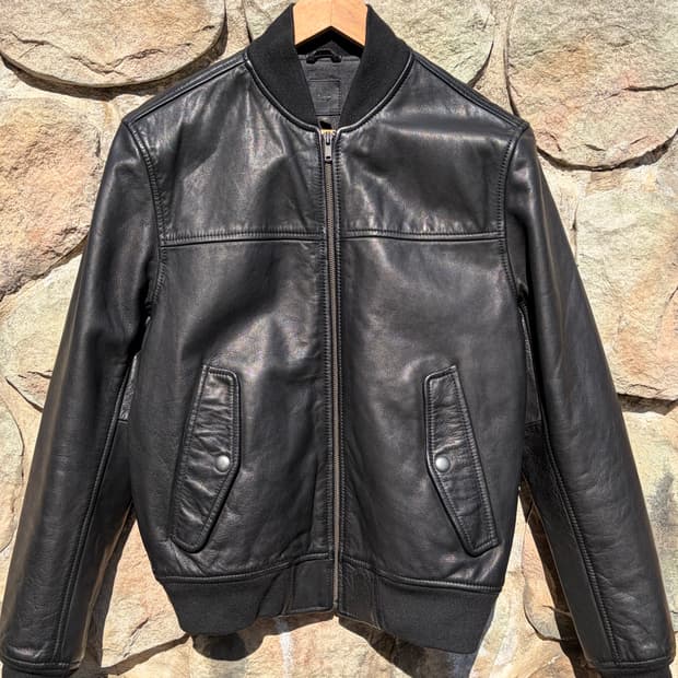 갭 레더 가죽 봄버 자켓