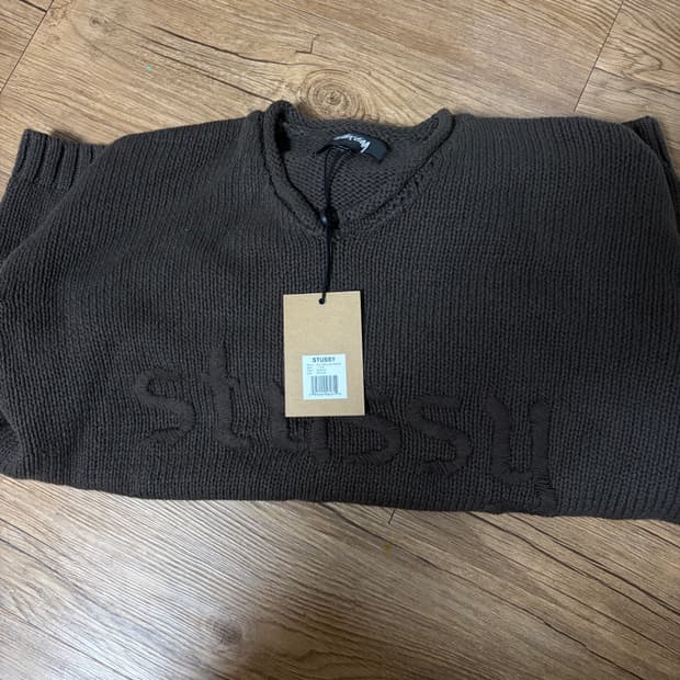 스투시 브라운 니트 M