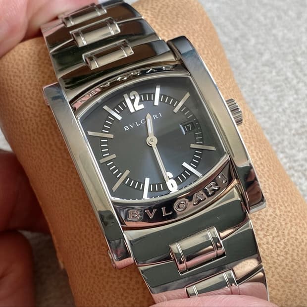 불가리 아시오마 AA39S 39mm 쿼츠 중형 사이즈 스틸(남녀공용)