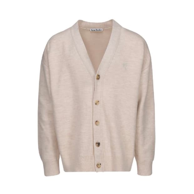 아크네스튜디오 / 체스트 로고 자수 울 코튼 가디건 / L