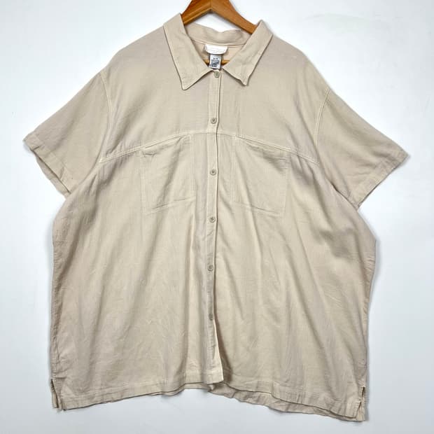 Cotton ginny 스트라이프 투 포켓 반팔 셔츠