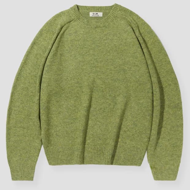 굿라이프웍스 오버핏 소프트 레글런 스웨터 니트 내츄럴그린