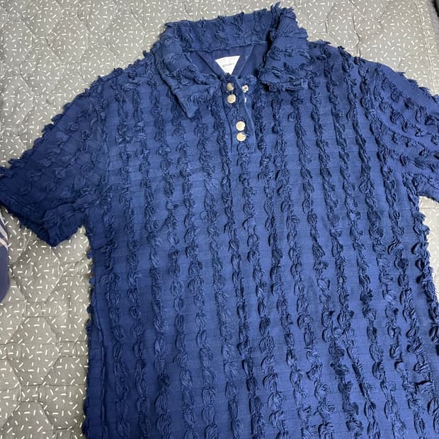 [1] Schaft Anemone Collar T-shirt (Blue)