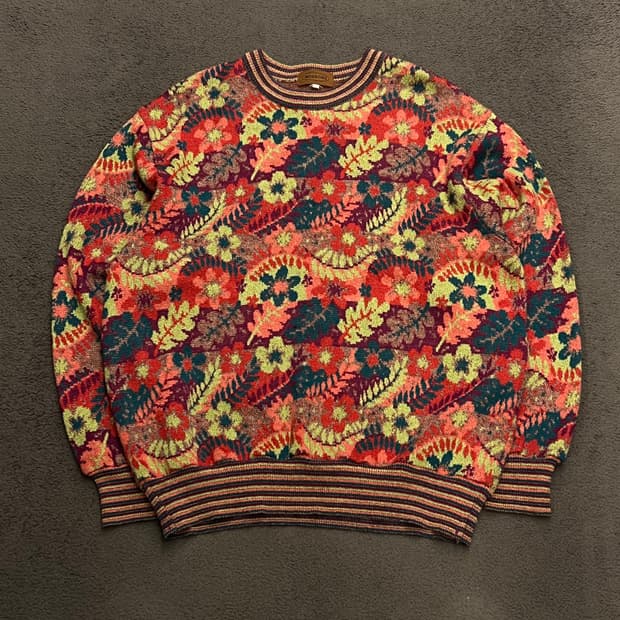 미쏘니 플라워패턴 빈티지 니트 처분 