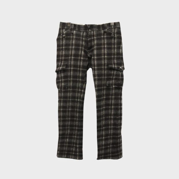 RICO 체크 울 혼방 카고 팬츠 62684