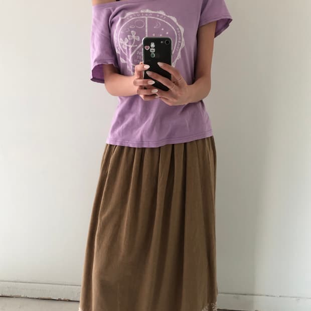 일본빈티지 오프숄더 반팔