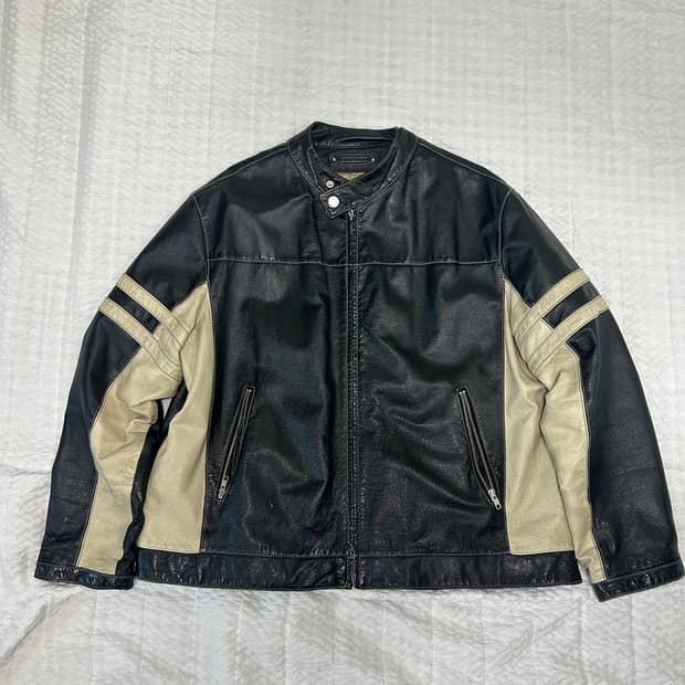 [2XL] 윌슨래더 바이커 가죽자켓