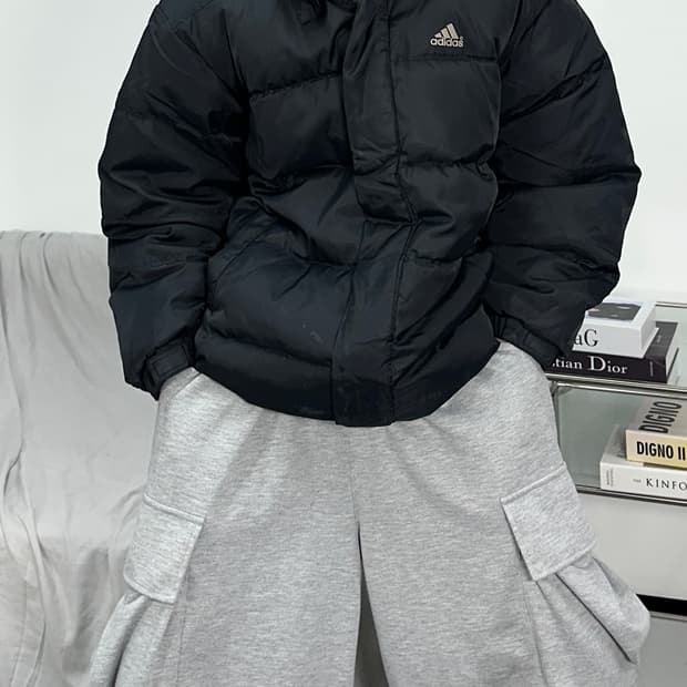 아디다스 90s 블랙 패딩 105