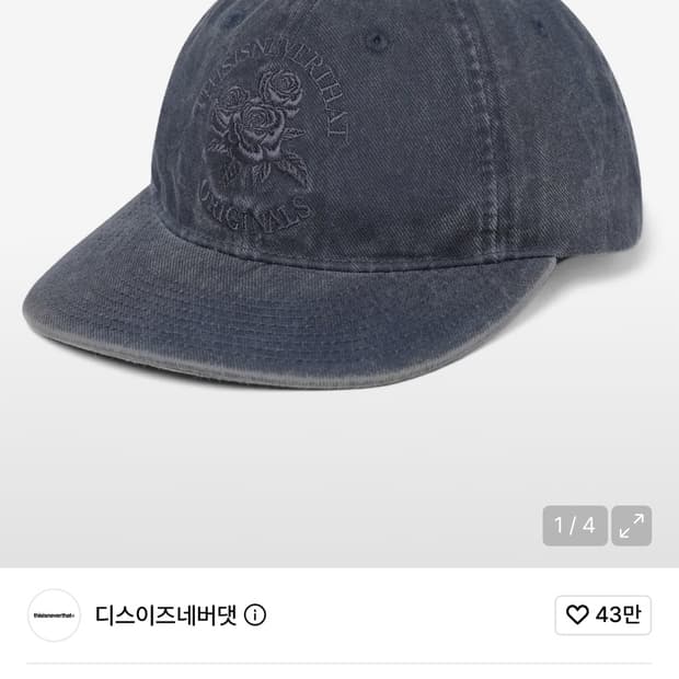 디스이즈네버뎃 모자 네이비
