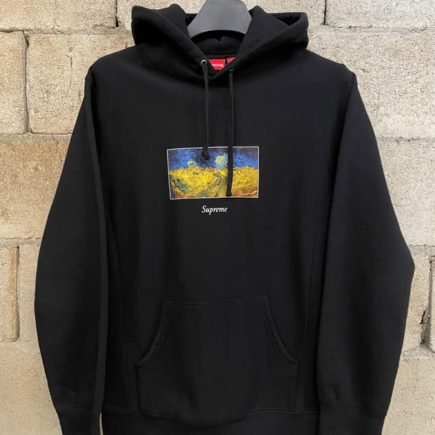 슈프림 17ss 반 고흐 후드 티셔츠