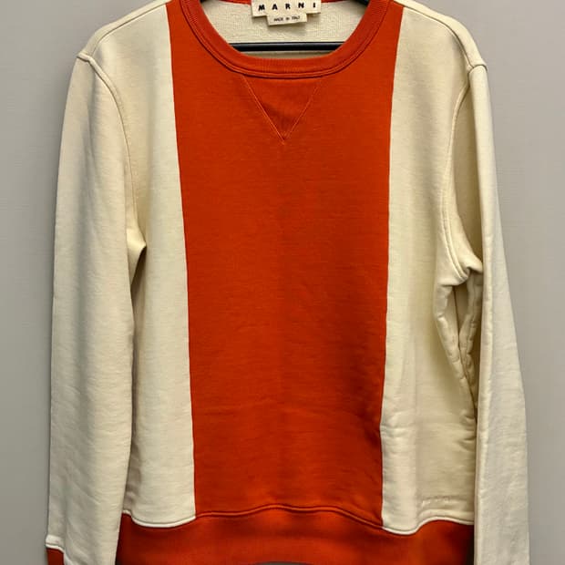 (48/M)MARNI 마르니 코튼 오렌지 이태리 스웻셔츠 맨투맨 
