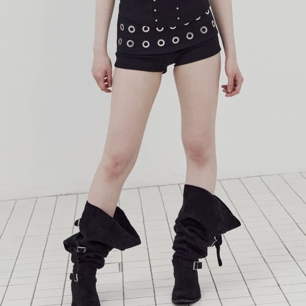 EYELET WAIST SHORT PA