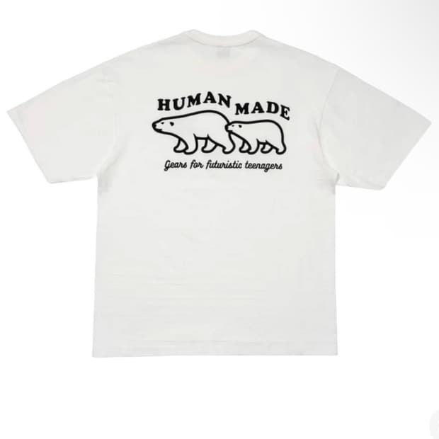 XL) 휴먼 메이드 그래픽 티셔츠 #10 화이트