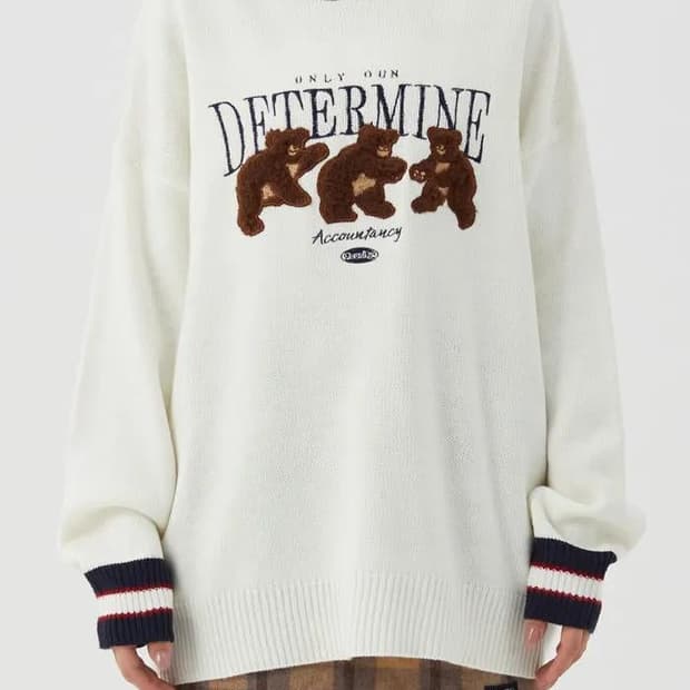 엘프릭 에덴(Aelfric Eden) 디터민 베어 자수 니트