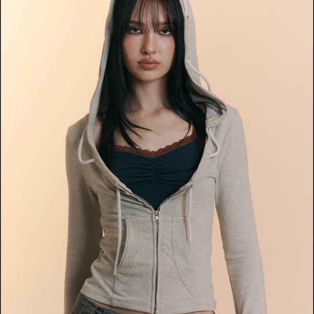 플리즈노팔로우 1+1 글렌 후드집업