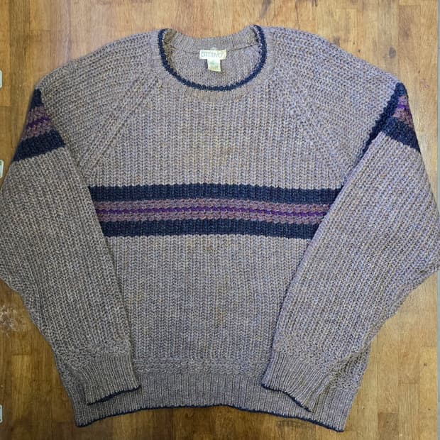 빈티지 셔틀랜드 울 남성 니트 XL