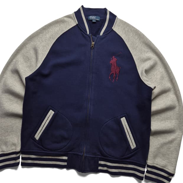 [L] 폴로 랄프로렌 빅포니 바시티 집업자켓