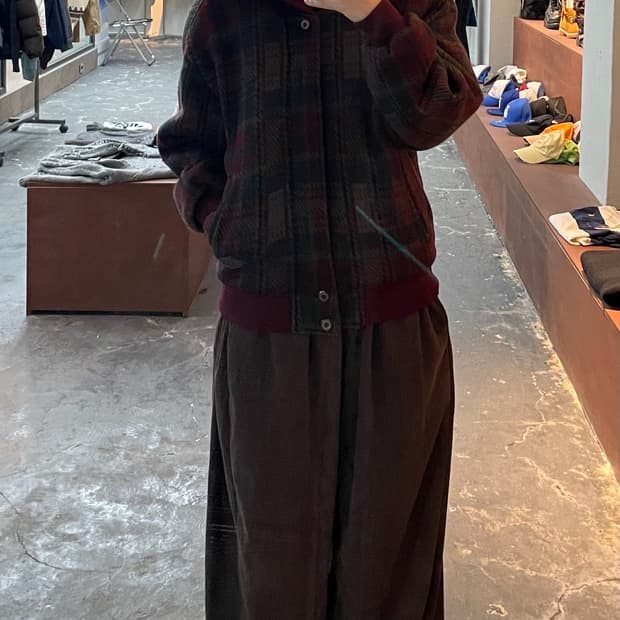 입생로랑 체크 울 자켓 H959