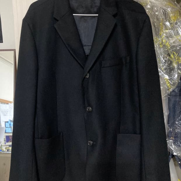 아워레가시 캔버스 블랙 울자켓